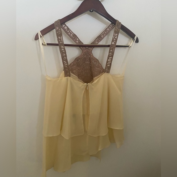 NWT BCBGMAXAZRIA elegant top, size small, color Light Almond - Picture 6 of 12